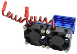 APEX Apex RC Products 540 / 550 Silver Aluminum Heat Sink W/ Two 30mm Fans #8042-BL