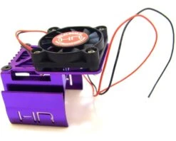 HOT RACING Clip-On Motor Heat Sink W/ Fan And Adjustable Mount (Purple)