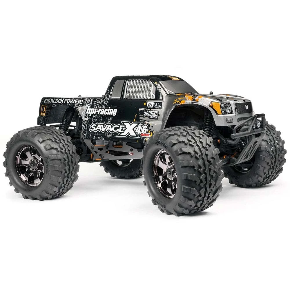 HPI Hpi109083 Savage X 4.6 Big Block RTR 1/8 Scale 4x4 Nitro Powered Monster Truck W/ 2.4GHz Radio System