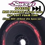 SWEEP Sweep MAX FORWARD SOFT FOAM TIRES For GT8 17mm HEX 2pcs Set