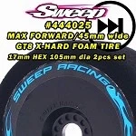 SWEEP Sweep MAX FORWARD X-HARD FOAM TIRES For GT8 17mm HEX 2pcs Set