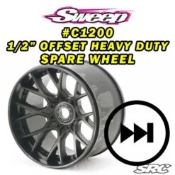 SWEEP SWEEP Monster Truck SRC WHD 1/2" Off-set Black Wheel 1pc (Wheel Only)