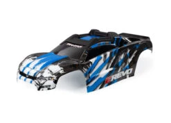Traxxas Body, E-Revo, Blue/ Window, Grille, Lights Decal Sheet (assembled With Front & Rear Body Mounts And Rear Body Support For Clipless Mounting)(GRD SHIP Lower 48 Inc)